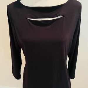 Carmen Marc Valvo Black Blouse